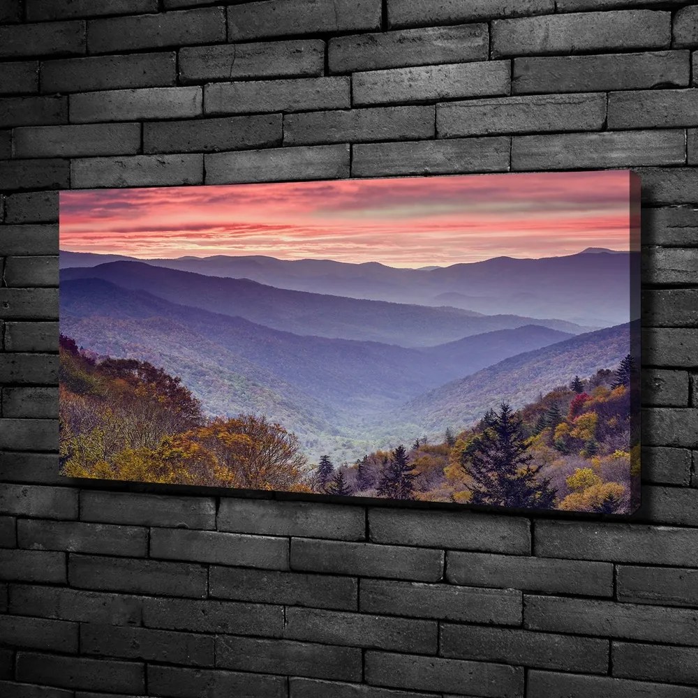 Tablou pe pânză canvas Munte apus de soare
