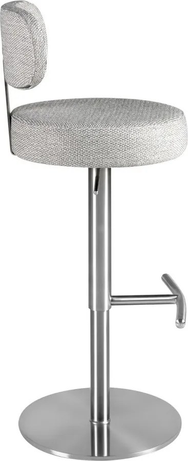 Scaun de bar pivotant cu inaltime reglabila Stool gri deschis