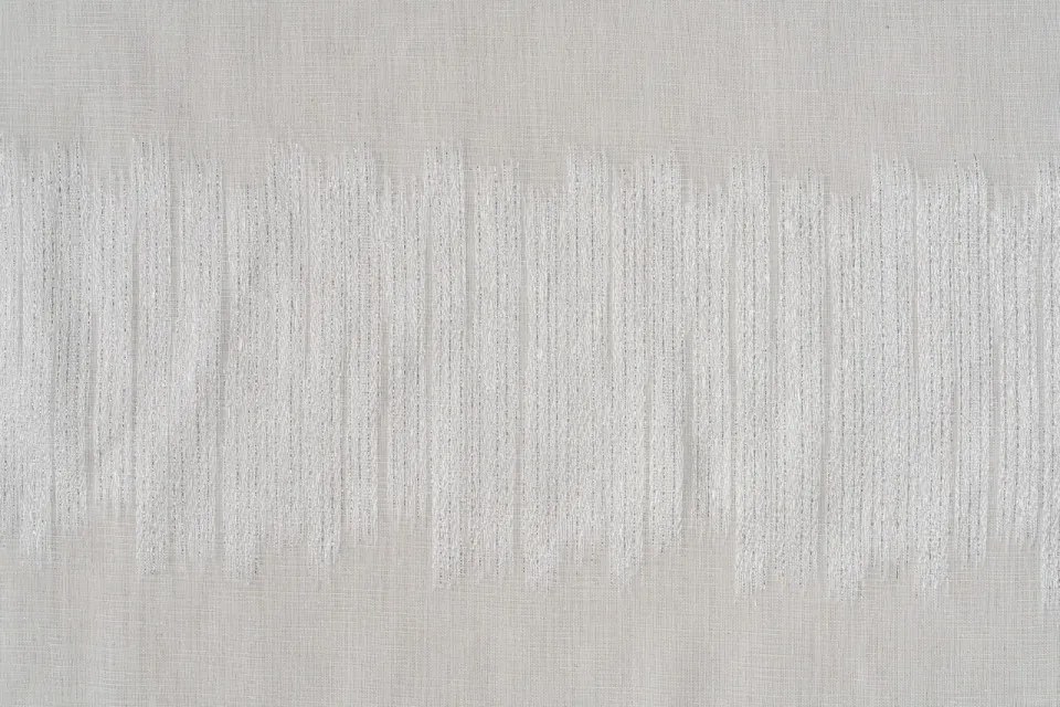 Perdea Mendola Interior, Venice, 140x260 cm, poliester, alb/argintiu