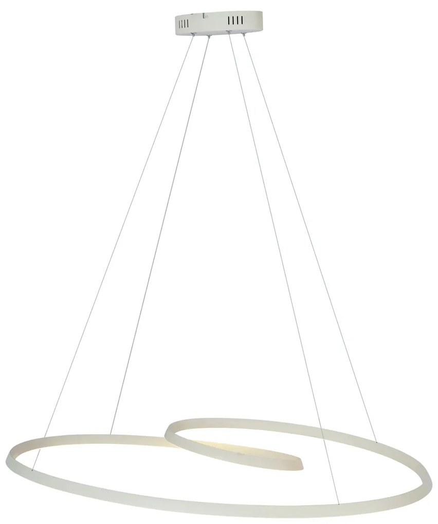 Lampă suspendată scandinavă bej 110cm incl. LED cu 3 trepte de intensitate luminoasă - Circuit