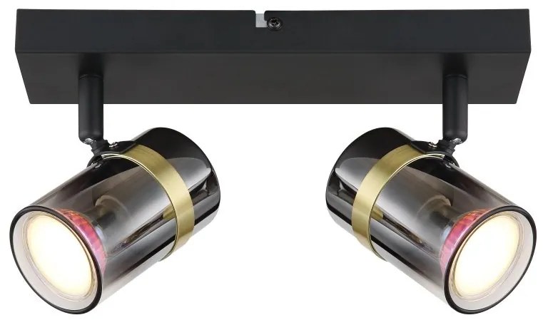 Aplica de perete / tavan 2L design industrial Trabby negru