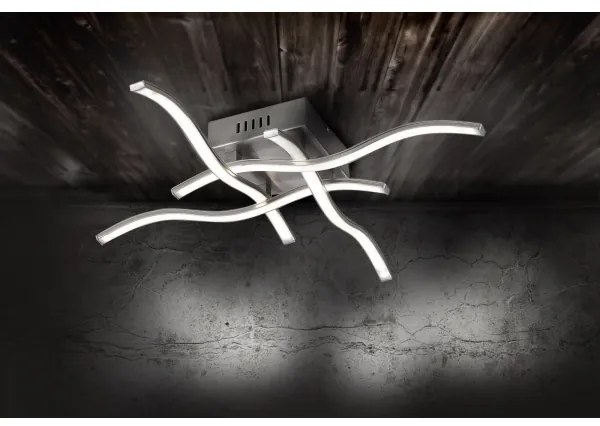 Lustră LED aplicată WAWE 4xLED/4,6W/230V crom mat Leuchten Direkt 15131-55