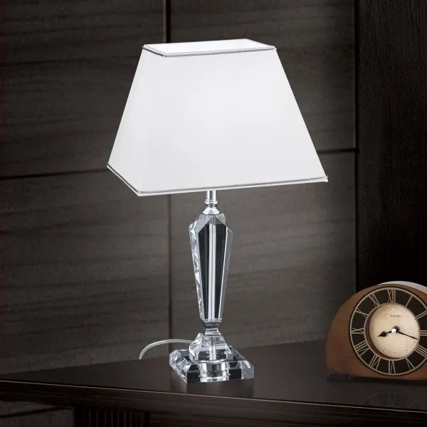 Orion LA 4-1201 - Lampă de cristal de masă VERONIQUE 1xE27/60W/230V alb/crom