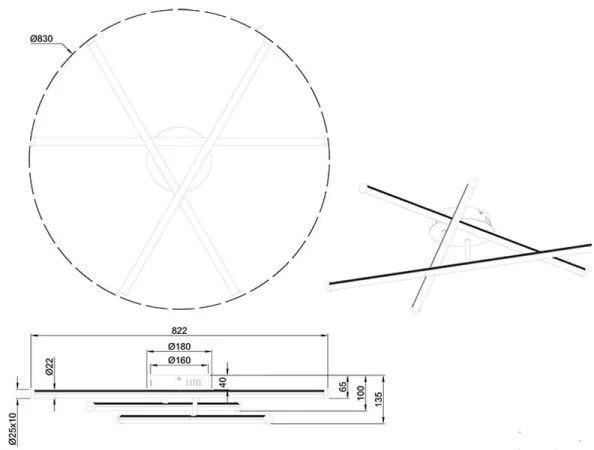 Lustră LED dimabilă încastrată SMARAGD 3xLED/8W/230V 3000-6000K Trio