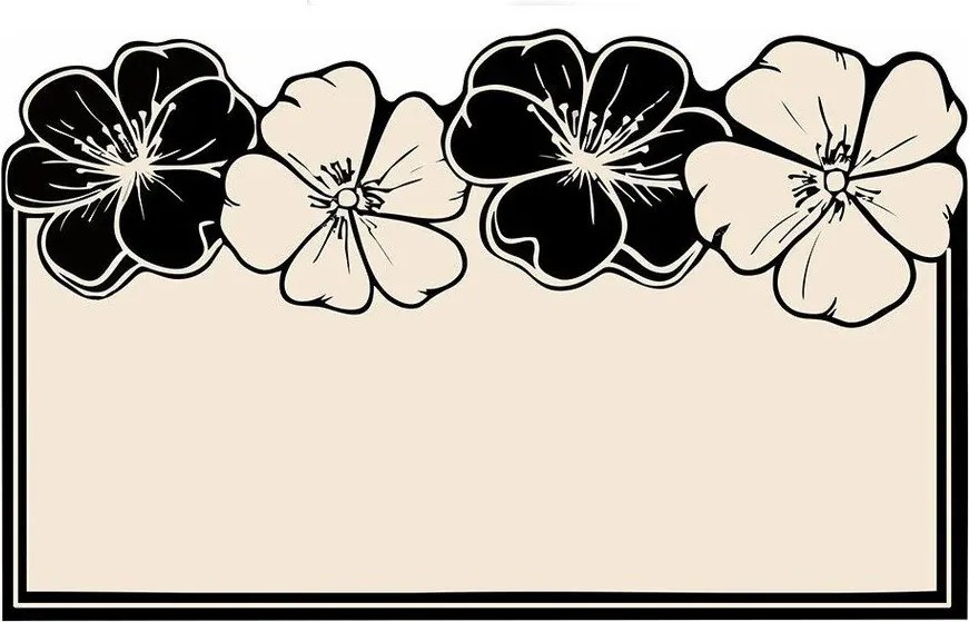 Covoraș de baie negru/crem 60x100 cm Morpho – Foutastic