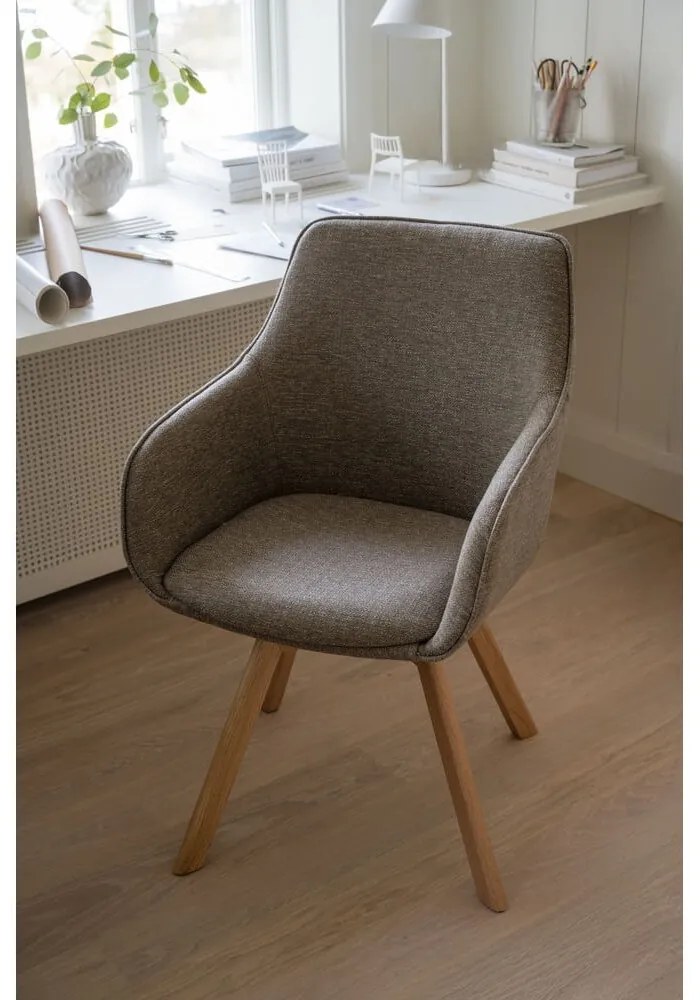 Set de scaune de sufragerie bej 2 buc. tapițat Alison – Rowico