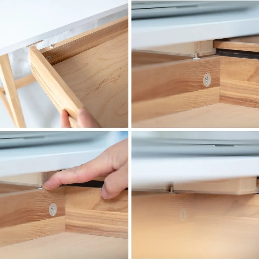 Birou cu blat alb 85x115 cm Luka – Ragaba