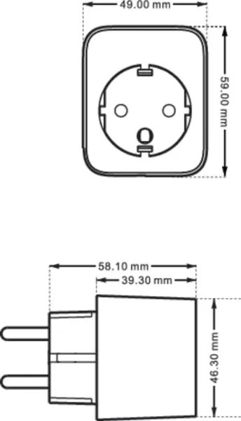 Priză inteligentă E 2300W + contor de energie Wi-Fi WiZ