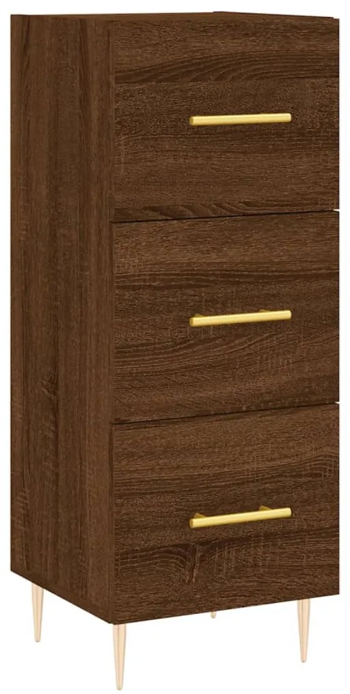 828595 vidaXL Servantă, stejar maro, 34,5x34x90 cm, lemn compozit