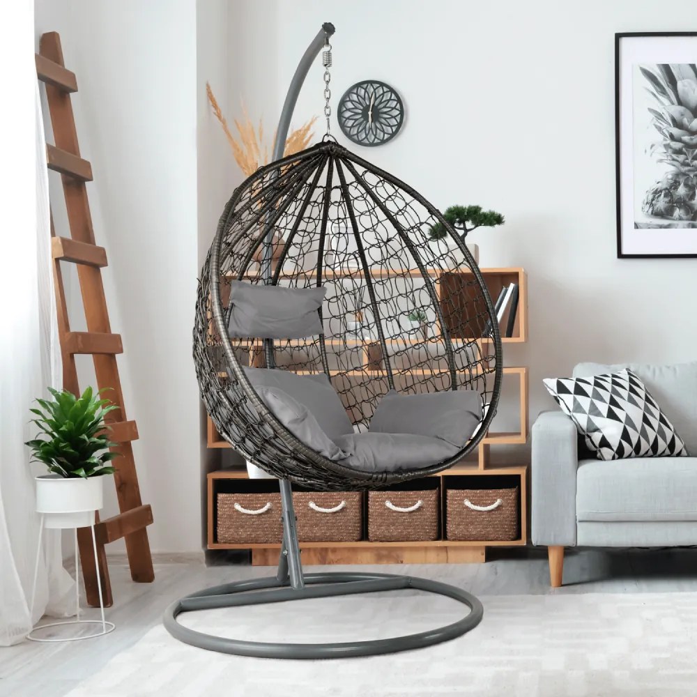 Scaun agăţat, gri, NOLAN NEW