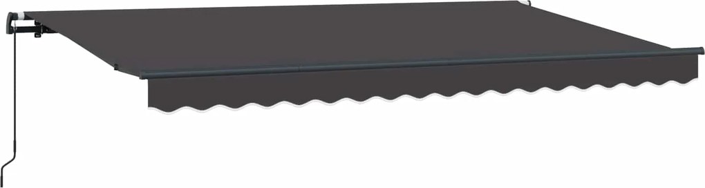 vidaXL Cortina Retractabilă Manual Antracit 350 x 200 cm țesătură