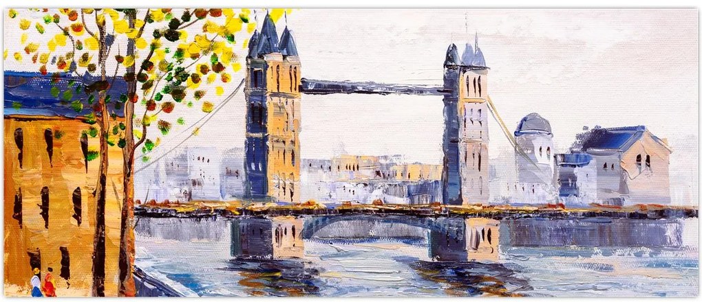 Tablou - Pictură oraș (120x50 cm)