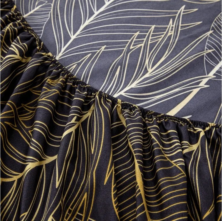 Cearsaf din microfibra VISATA negru 180x200 cm