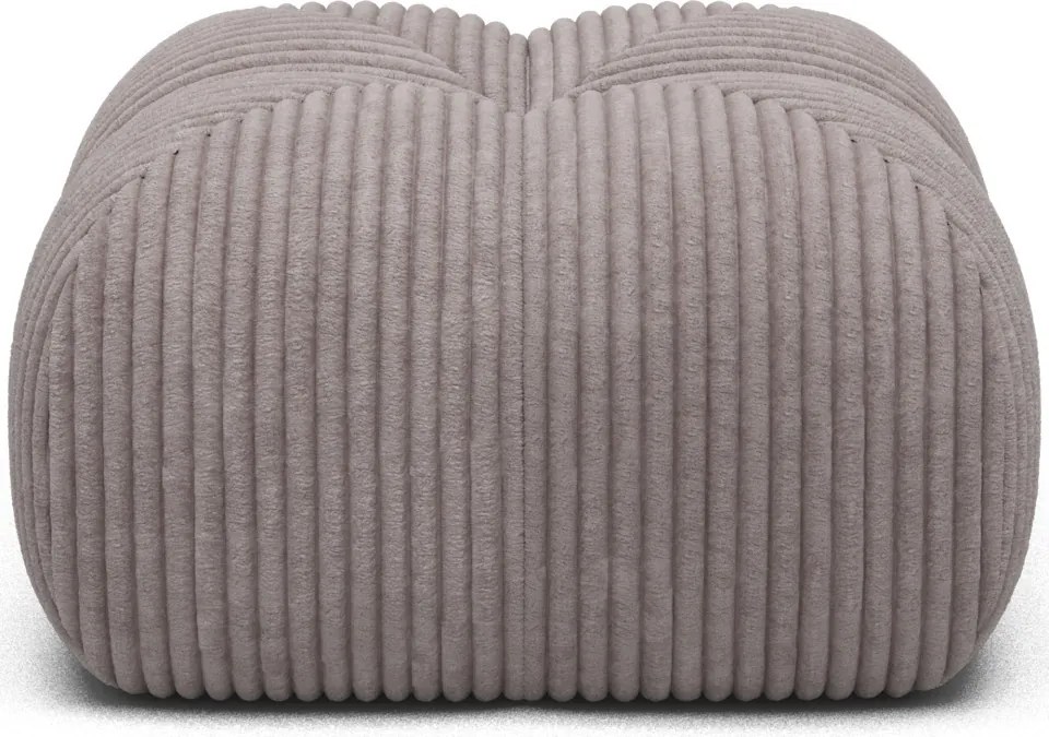 Puf Tapitat Covio 85x85x52 cm, Gri deschis Velvet – Modullo 03