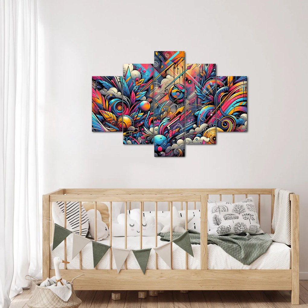 Tablou - Graffiti multicolor (150x105 cm)