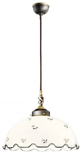 Abajur de rezervă din sticlă NONNA E27 d. 36 cm alb/verde