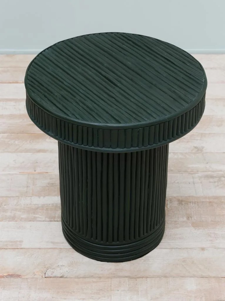 Masuta laterala, din rattan, green Barbade