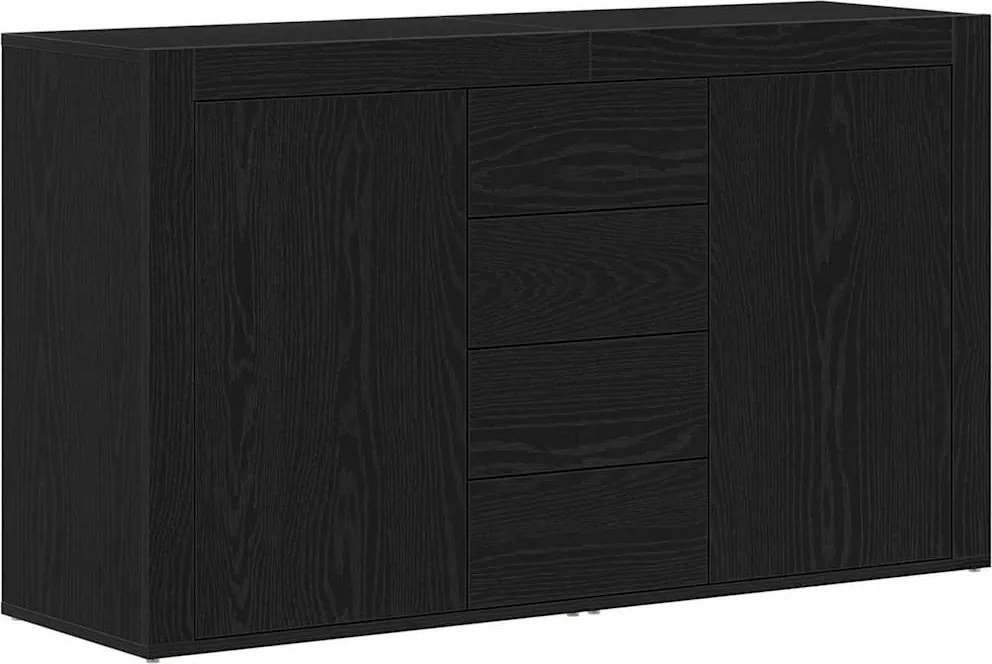 vidaXL Bufet cu sertar Stejar Negru 120 x 36 x 69 cm Lemn compozit