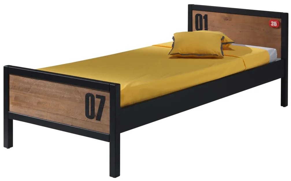 Set ALEX conține un Pat copii de 90x200cm, noptieră, sub Pat copii, birou, Dulap camera copii cu 3 uși, bibliotecă și o comodă cu 3 sertare