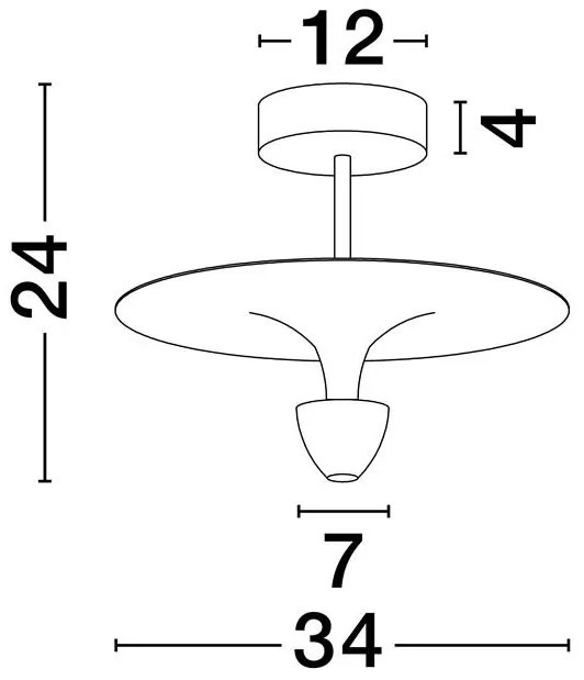 Plafoniera LED design modern LUET
