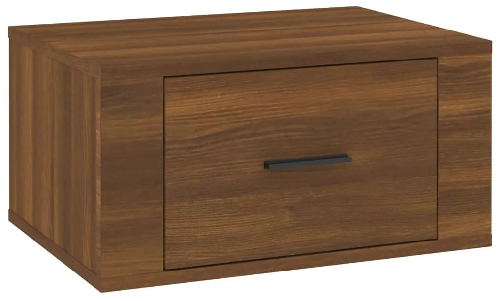 vidaXL Noptieră de perete, stejar maro, 50x36x25 cm