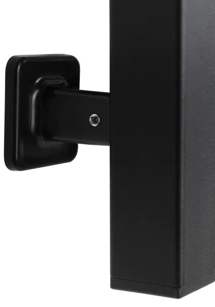 Radiator de baie tip scară cu termostat AVANGARD 251W/230V 80,6cm IP44, negru, racordare pe partea dreaptă