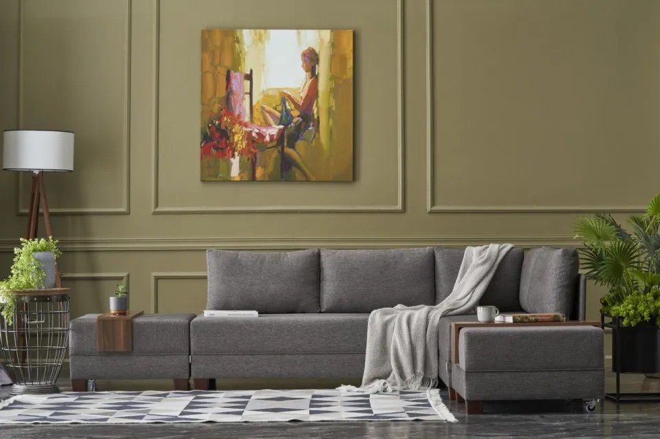 Coltar Extensibil Fly Corner Sofa Bed Right, Gri