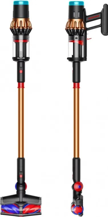 Aspirator vertical Dyson V16 Piston Animal 495948-01, 315AW, 900 W, 1,3 l, 70 min, CleanCompaktor, Hyperdymium, MyDyson, HEPA, LCD, Negru/Cupru