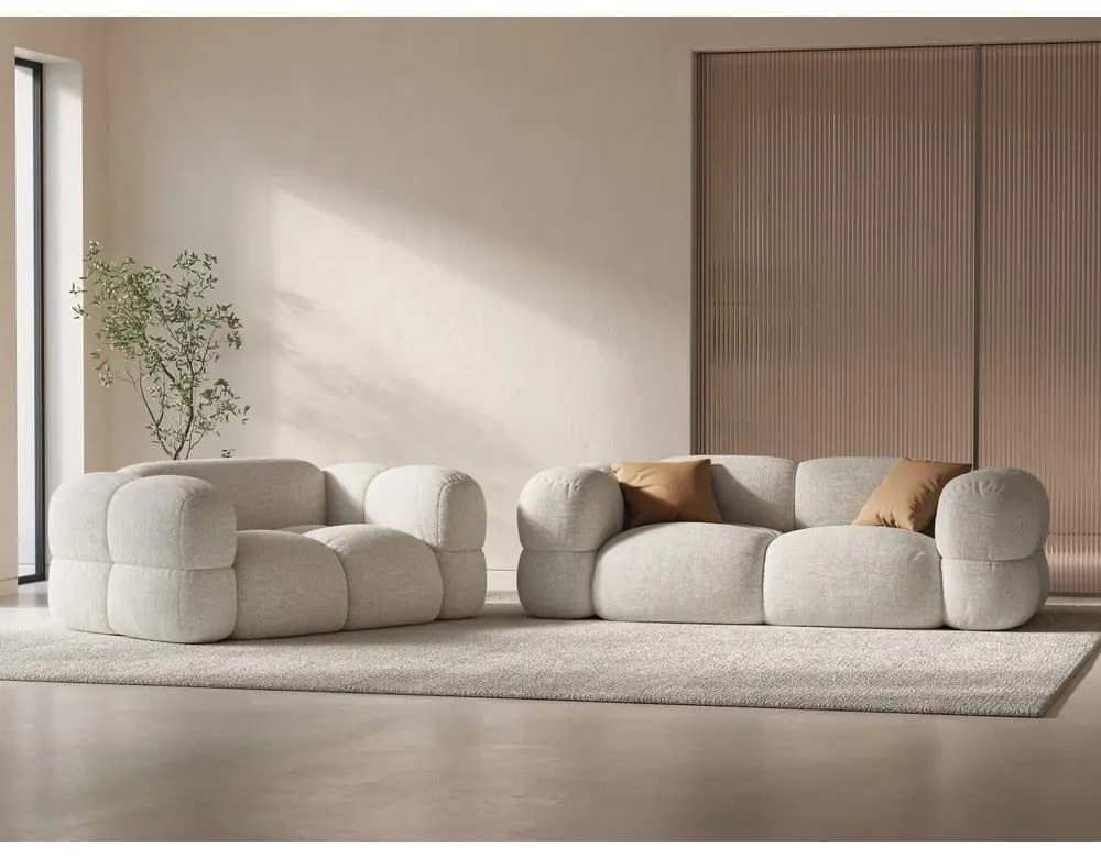 Canapea bej 180 cm Loretto – Cosmopolitan Design