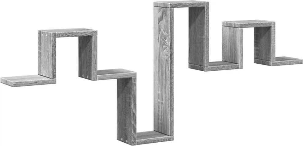 vidaXL Raft de perete, gri sonoma, 104,5x10x43 cm, lemn prelucrat