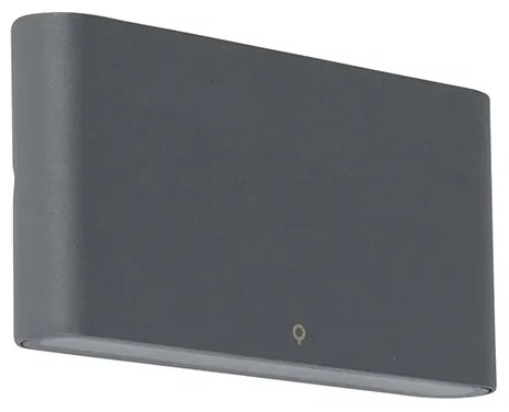 Lampă de perete de exterior Gri închis 17,5 cm Inclusiv LED IP65 - Batt