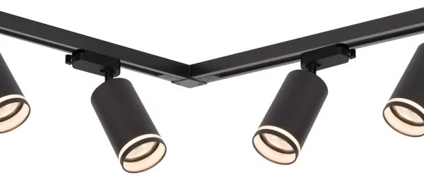 Spot pe șină PIPE 6xGU10/10W/230V, negru