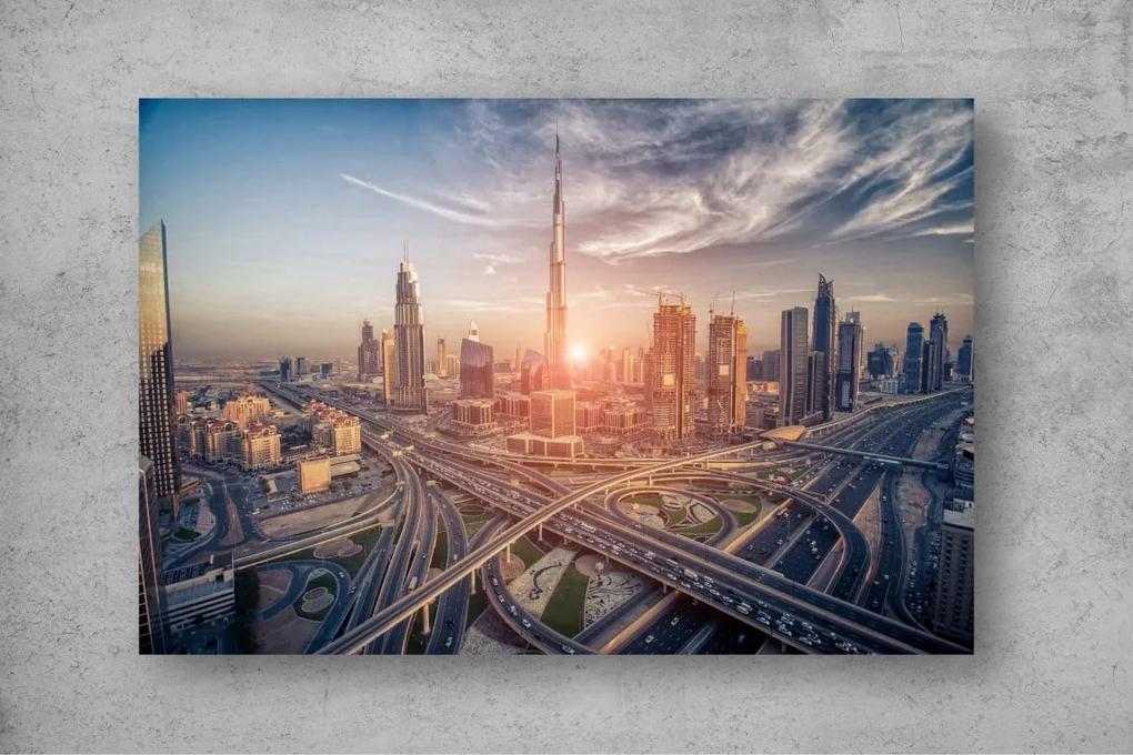 Tapet Premium Canvas - Dubai la apusul soarelui