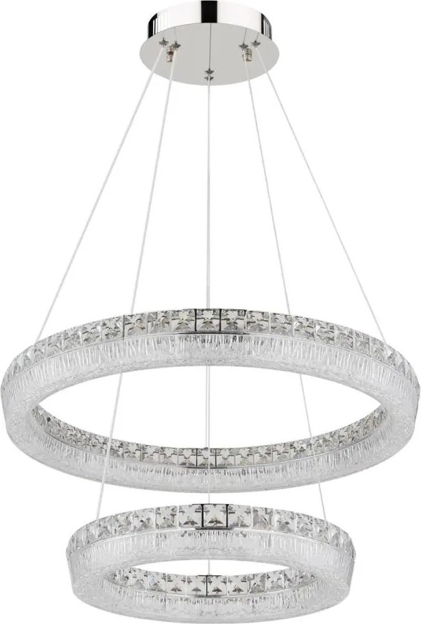 Globo 67387-60 - Lustru suspendat LED reglabil pe cablu LAUREL LED/60W/230V transparent + telecomandă