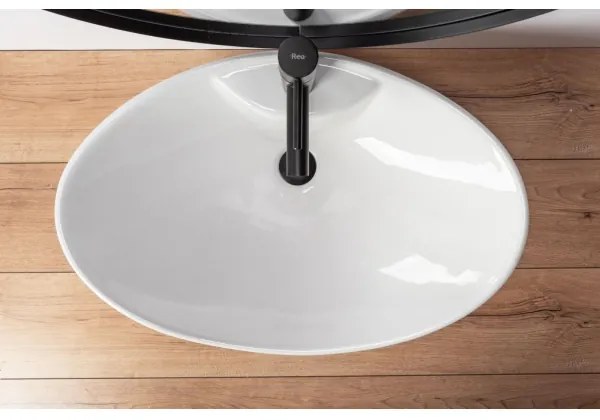 REA-U0160 - Lavoar ROSA pentru montare pe blat, 38,5 x 58,5 cm, ceramică, alb lucios