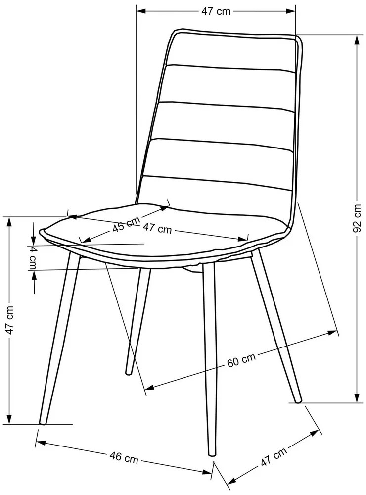 Scaun de bucaterie Lanier, gri