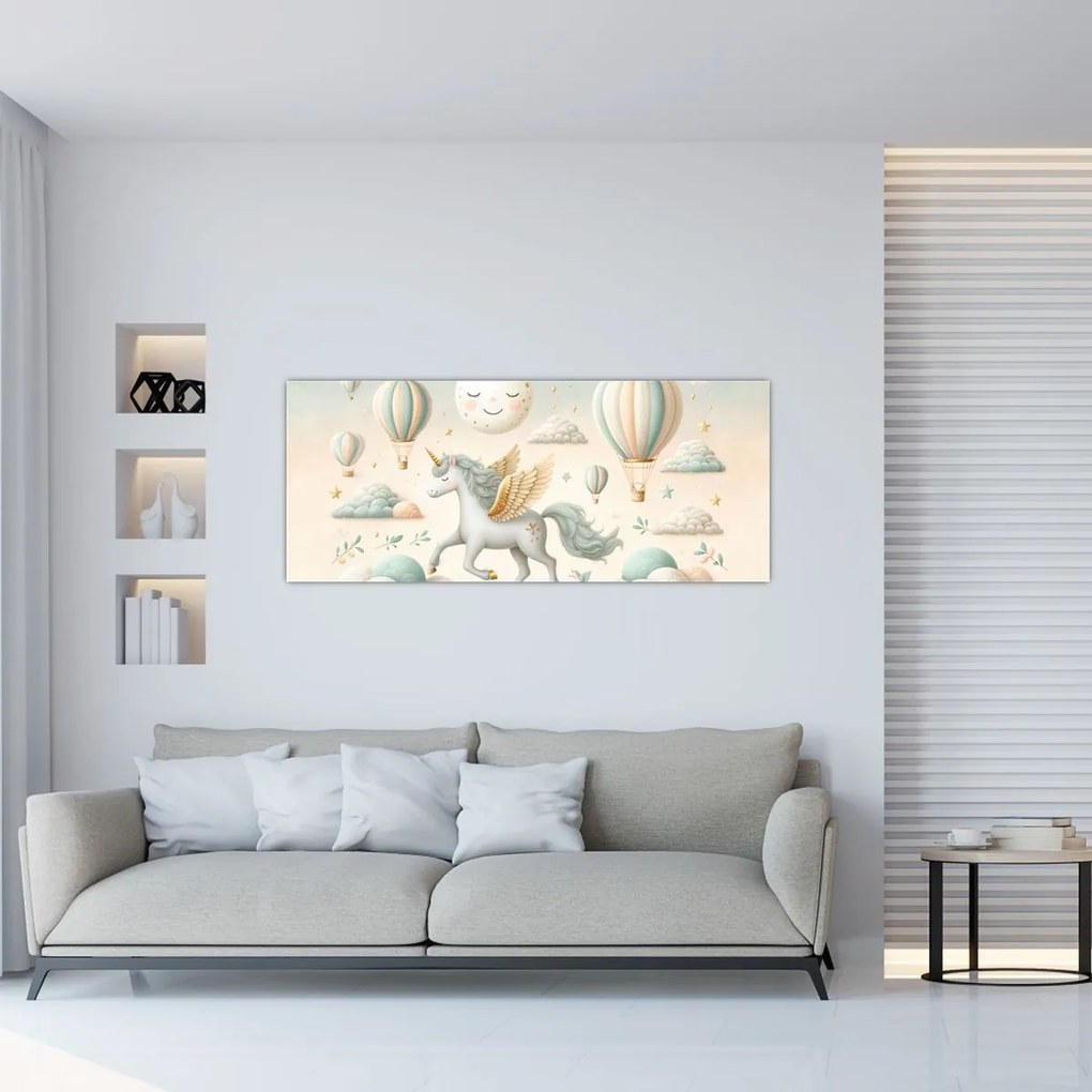 Tablou - Unicorn fericit (120x50 cm)