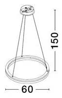 Lustra LED suspendata design modern LONELA I, NVL-9695503