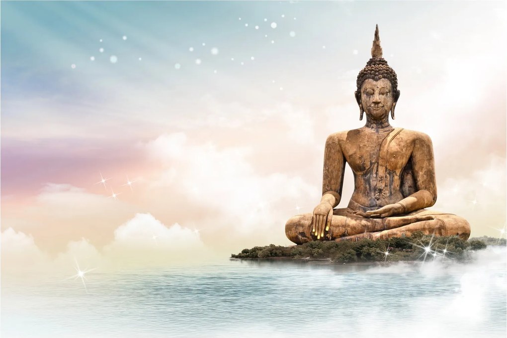 Tablou - Buddha care supraveghează pământul (90x60 cm)
