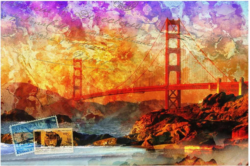 Tablou - Golden Gate, SanFrancisco, California (90x60 cm)