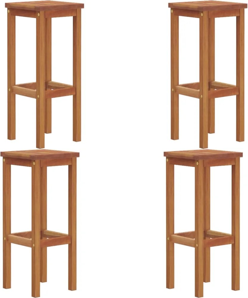 vidaXL Taburete de bar, 4 buc., lemn masiv de acacia
