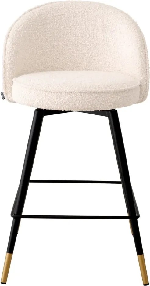 Set de 2 scaune de bar pivotante, design LUX, Counter Stool Cooper crem