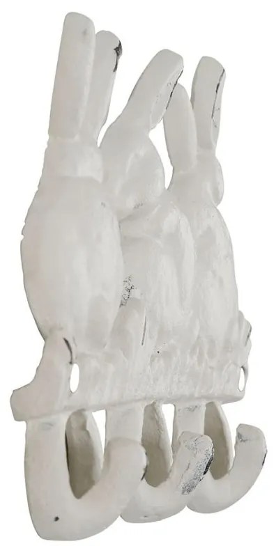 Cuier de perete decorativ, din fonta, L20 cm, Le Lapin