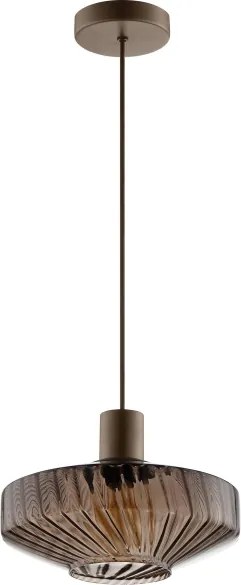 Brilliant - Pendul pe cablu LYN 1xE27/20W/230V Ø 28 cm maro/maro fumuriu