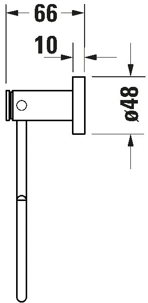 Duravit 99214600 - Suport de prosoape de perete D-CODE, negru mat