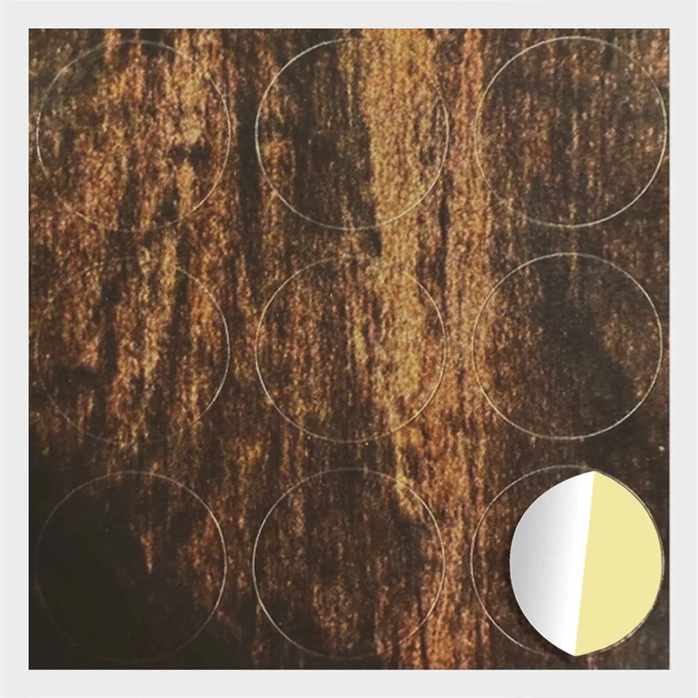 vidaXL Copertă autocolantă pentru șuruburi 12 pcs Lemn vechi