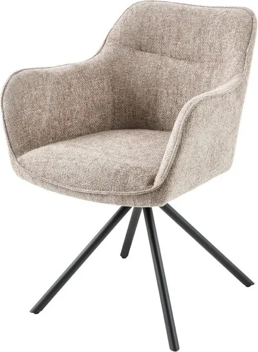 Set de 2 scaune pivotante Verona, sampanie bej