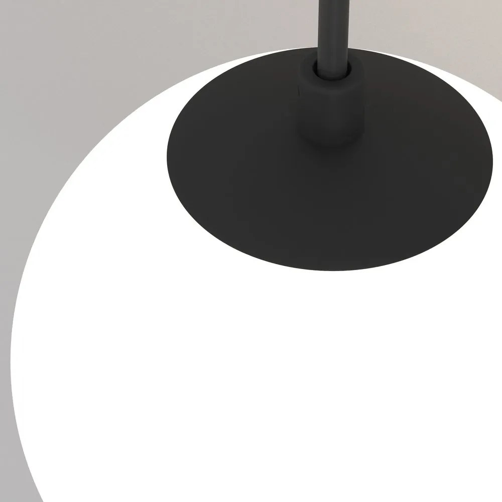 Pendul LED design tehnic Luna negru, 3000K