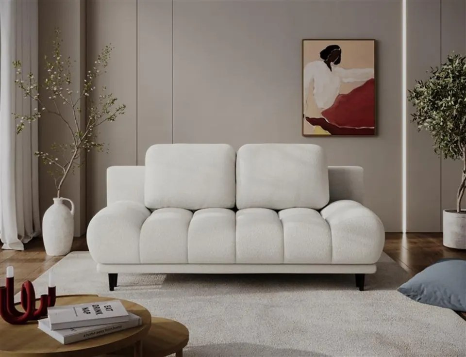 Canapea extensibilă ELTAP Guavio 210 cm | Funcție pat 140x210 | Ladă depozitare | Design modern (Culoare: Alb / Paolli 01)