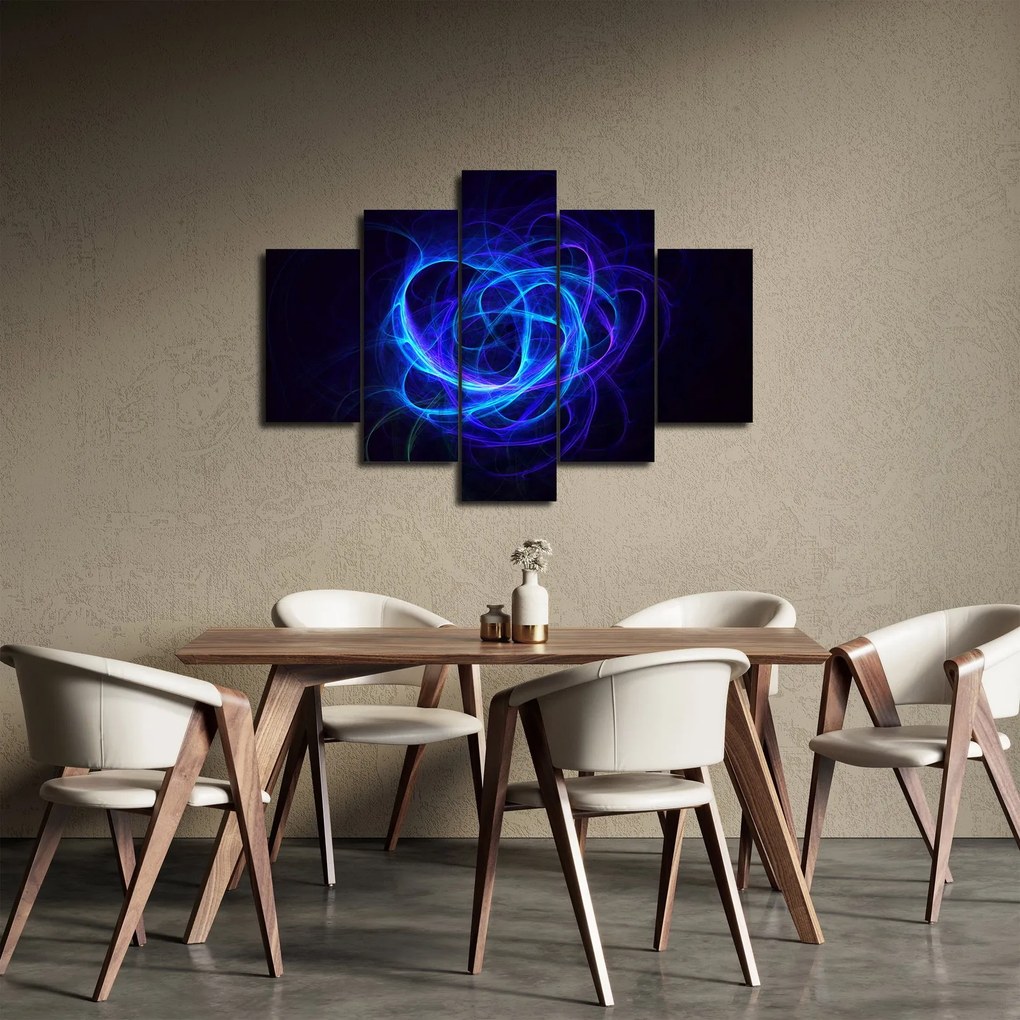 Tabloul cu ghem albastru abstract (150x105 cm)